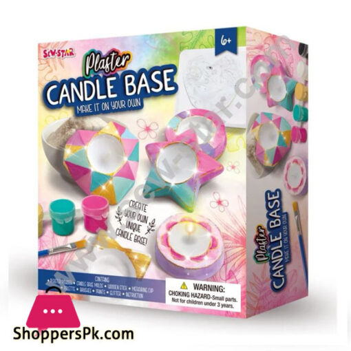 Kids Plaster Candle Base Kit Craft Your Own Unique Candle Holders