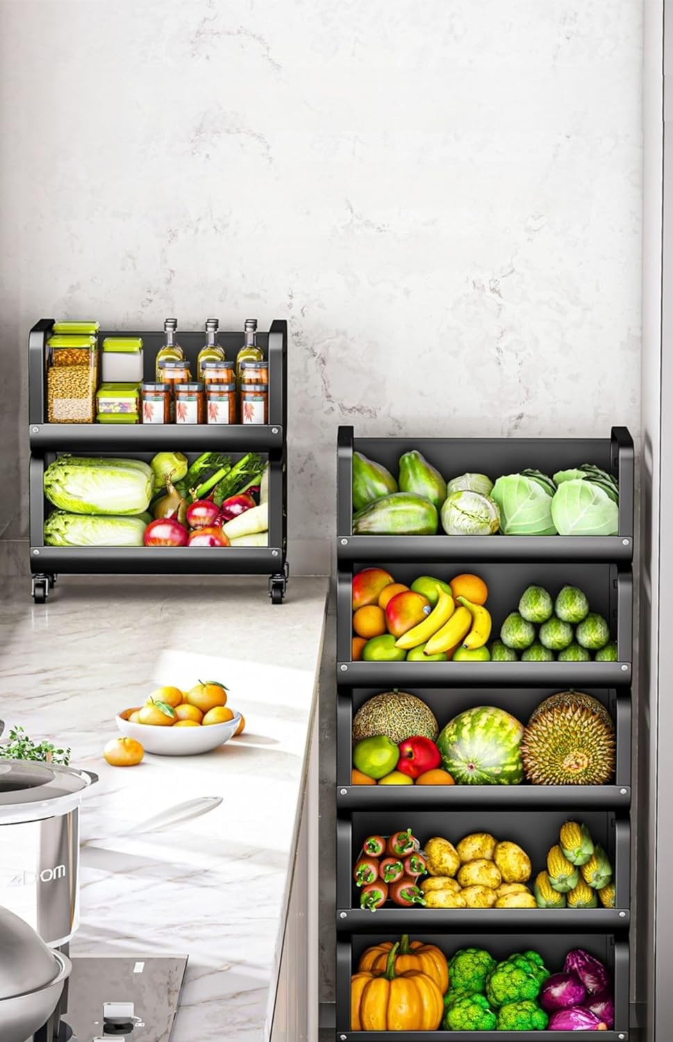 Kitchen Spice Storage Rack 5-Level Drop Tableware Rack Removable Storage Rack For Bathroom Storage Rack 5 Kitchen Spice Storage Rack 5-Level Drop Tableware Rack Removable Storage Rack For Bathroom Storage Rack