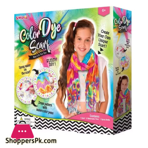 Little Girl DIY Color Dye Scarf Educational Crafts Set for Kids