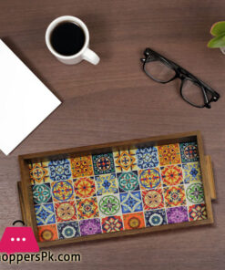 Mughal-e-Naqsh Art Tray 6.5 x 13 Inch