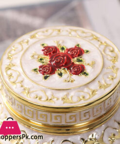 Pewter Metal Rose Flower Zinc Alloy Container 7 X 4.7 Inch - - Image 5