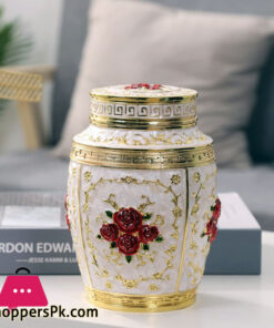 Pewter Metal Rose Flower Zinc Alloy Container 7 X 4.7 Inch - - Image 7