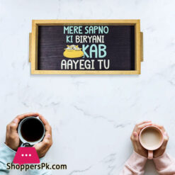 Sapno Ki Biryani Funky Art Deep Tray 6.5 X 13 Inch