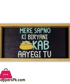 Sapno Ki Biryani Funky Art Deep Tray 6.5 x 13 Inch