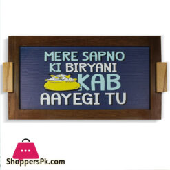 Sapno Ki Biryani Funky Art Flat Tray 8.5 x 14 Inch