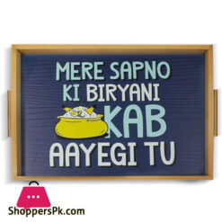 Sapno Ki Biryani Funky Art Flat Tray 9 X 15 Inch