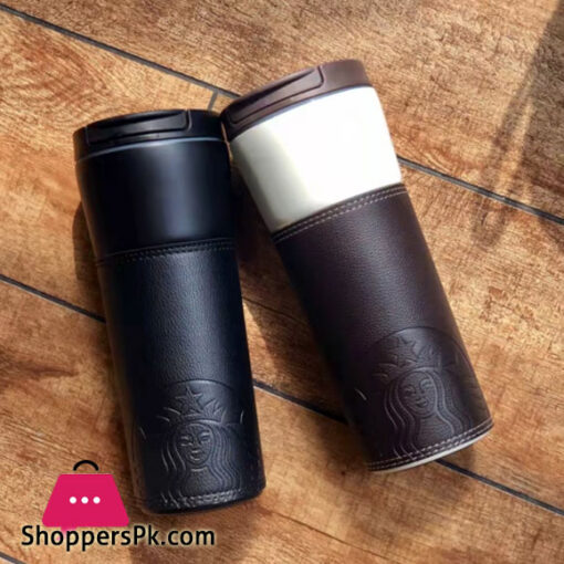 Starbucks Travel Mug With Leather Cover 473ml