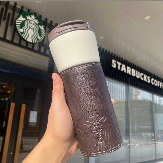 Starbucks Travel Mug With Leather Cover 473Ml