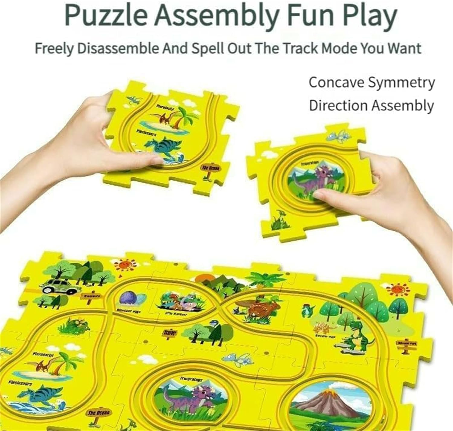 15Pcs Diy Assembling Electric Race Track Car