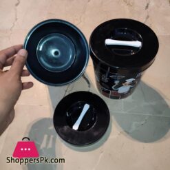 2 Pcs Printed Plastic Jars With Lid 1500Ml Random Color