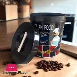 2 Pcs Printed Plastic Jars With Lid 1500Ml Random Color