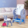 2 In 1 Plastic Indoor Kids Study Desk Learning Easel Board With Chair