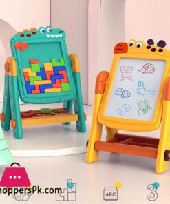 2 in 1 Crocodil Learning Board Drawing Board+Russian Building Blocks