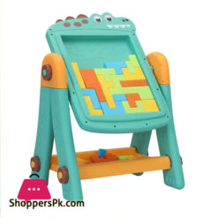 2 In 1 Crocodil Learning Board Drawing Board+Russian Building Blocks