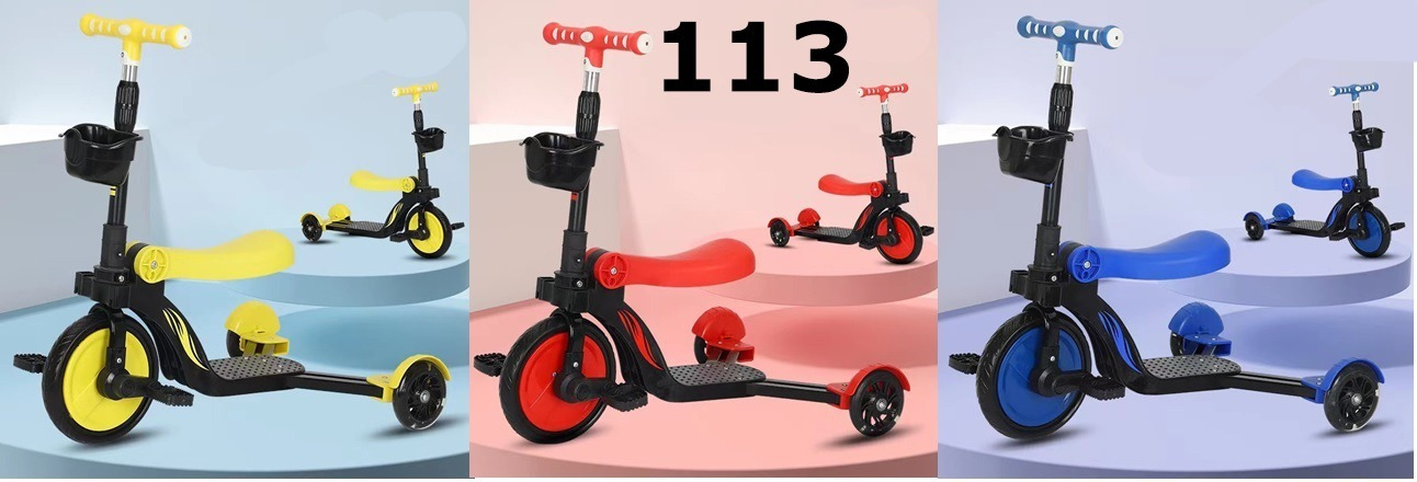 3 In 1 Multi-Functional Tricycle - Balance Wheel Scooter And Fire Scooter