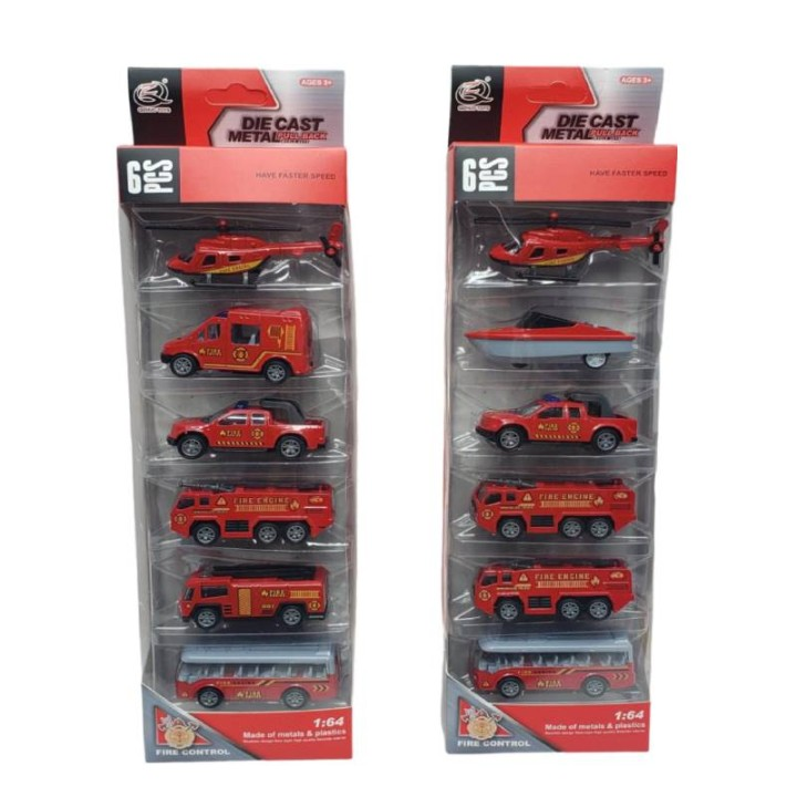 6Pcs 1/64 Diecast Alloy Engineering Racing Military Car Vehicle Model Kids Bauble