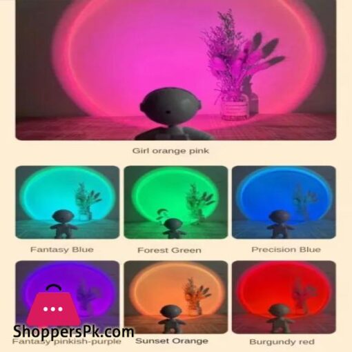 Astronaut Projector Night Light Sunset Light Robot Colorful Mini Spaceman For Bedroom Home Decoration Piece Decorative Kids Birthday Gift Touch Sunset Lamp