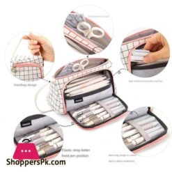 Big Capacity Pencil Case Pouch Pen Case Simple Stationery Bag School College Office Organizer For Teens Girls Adults Student Deep Green Xw Simple