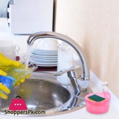 Childrenworld No Batteries Soap Dispenser Convenient Soap Dispenser With Sponge Holder No Dripping Large Capacity Home Supplies Soap Dispenser For Kitchen