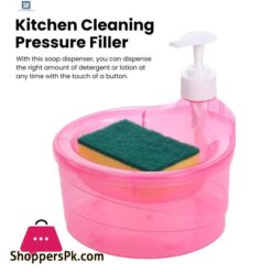 Childrenworld No Batteries Soap Dispenser Convenient Soap Dispenser With Sponge Holder No Dripping Large Capacity Home Supplies Soap Dispenser For Kitchen