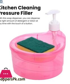 Childrenworld No Batteries Soap Dispenser Convenient Soap Dispenser With Sponge Holder No Dripping Large Capacity Home Supplies Soap Dispenser For Kitchen