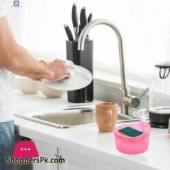 Childrenworld No Batteries Soap Dispenser Convenient Soap Dispenser With Sponge Holder No Dripping Large Capacity Home Supplies Soap Dispenser For Kitchen