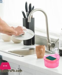 Childrenworld No Batteries Soap Dispenser Convenient Soap Dispenser With Sponge Holder No Dripping Large Capacity Home Supplies Soap Dispenser For Kitchen
