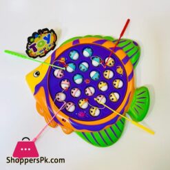 Fishing Game Toy Set With Rotating Board With Music Onoff Switch For Quiet Play