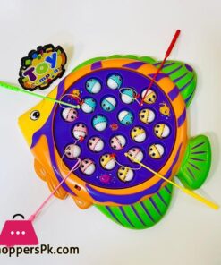 Fishing Game Toy Set With Rotating Board With Music On/Off Switch For Quiet Play 14 Fishing Game Toy Set With Rotating Board With Music Onoff Switch For Quiet Play