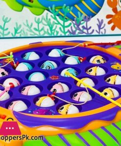 Fishing Game Toy Set With Rotating Board With Music On/Off Switch For Quiet Play 15 Fishing Game Toy Set With Rotating Board With Music Onoff Switch For Quiet Play