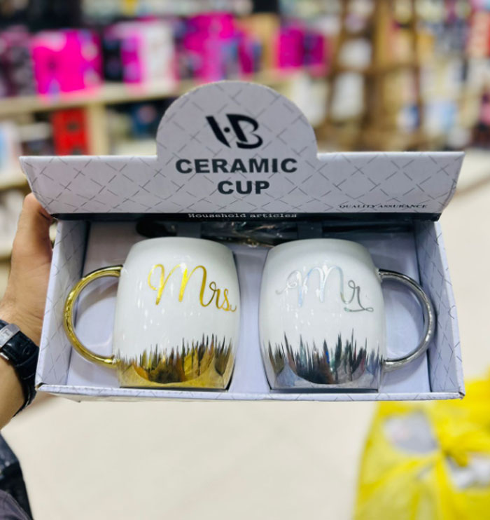 High Quality Ceramic Mr &Amp; Mrs Mug Set