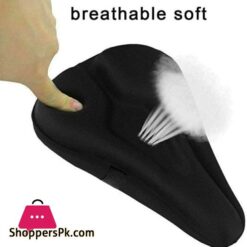 Mountain Bike Seat Cushion Silicone Seat Saddle Mountain Bike Seat Bag Black