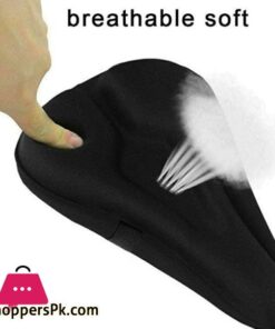 Mountain Bike Seat Cushion Silicone Seat Saddle Mountain Bike Seat Bag Black