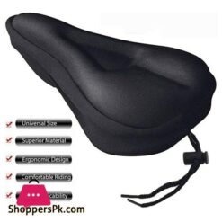 Mountain Bike Seat Cushion Silicone Seat Saddle Mountain Bike Seat Bag Black