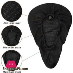 Mountain Bike Seat Cushion Silicone Seat Saddle Mountain Bike Seat Bag Black