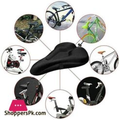 Mountain Bike Seat Cushion Silicone Seat Saddle Mountain Bike Seat Bag Black