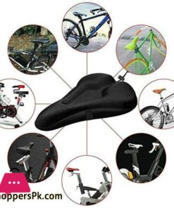 Mountain Bike Seat Cushion Silicone Seat Saddle Mountain Bike Seat Bag Black