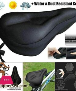 Mountain Bike Seat Cushion Silicone Seat Saddle Mountain Bike Seat Bag Black