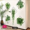 New 2024 Grass Wall Sticker 3D Artificial Plant Wall Art Green Plant Wallpaper Sheet Indoor Leaves Wall Frame Water Proof Stickers Removable Diy Green Leaf Flower Self Adhesive Home Decor Art Mural For Bedroom Living Room Kitchen Bathroom Office