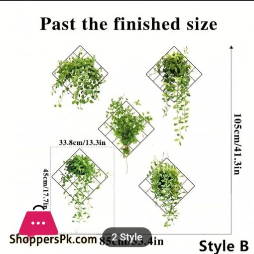 New 2024 Grass Wall Sticker 3D Artificial Plant Wall Art Green Plant Wallpaper Sheet Indoor Leaves Wall Frame Water Proof Stickers Removable DIY Green Leaf Flower Self Adhesive Home Decor Art Mural for Bedroom Living Room Kitchen Bathroom office