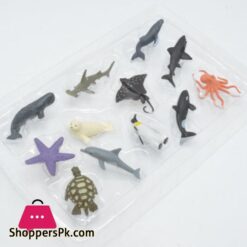 Pack Of 12 Sea Animals Set