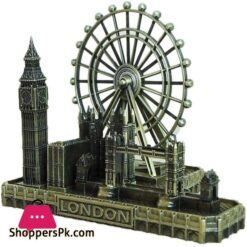 Retro City Bronze London Eye Big Ben Tower Bridge Uk Model Decor Metal Statue Figurine Living Room Vintage Home Decor For Gifts Party Desktop Decoration