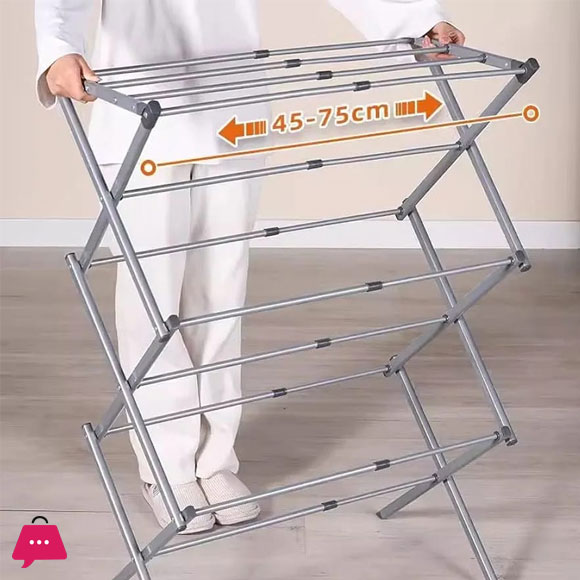 Spk Expandable Clothes Drying Rack Foldable Laundry Drying Rack 3-Tier Collapsible Clothing Dryer Adjustable Towel Rack For Air Drying Clothing 9 Spk Expandable Clothes Drying Rack Foldable Laundry Drying Rack 3-Tier Collapsible Clothing Dryer Adjustable Towel Rack For Air Drying Clothing - Image 7