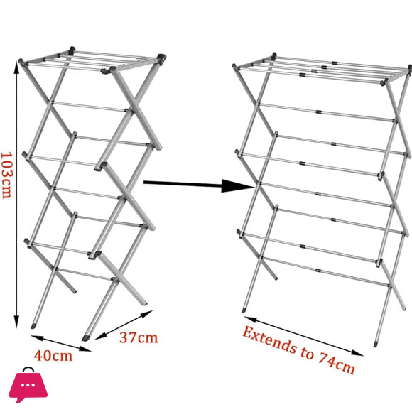 Spk Expandable Clothes Drying Rack Foldable Laundry Drying Rack 3-Tier Collapsible Clothing Dryer Adjustable Towel Rack For Air Drying Clothing 7 Spk Expandable Clothes Drying Rack Foldable Laundry Drying Rack 3-Tier Collapsible Clothing Dryer Adjustable Towel Rack For Air Drying Clothing - Image 5