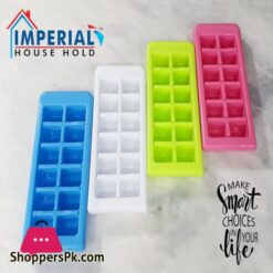 Silicone Flexible Easy Release Stackable 12 Cavity Ice Cube Trays for Whiskey Cocktails Soft Drinks Water BPA Free Multicolor 1 Piece
