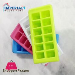 Silicone Flexible Easy Release Stackable 12 Cavity Ice Cube Trays For Whiskey Cocktails Soft Drinks Water Bpa Free Multicolor 1 Piece