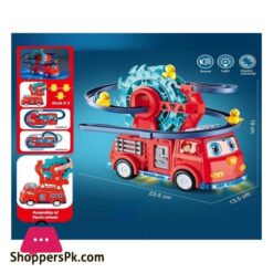 Toys Kids Fire Rail Car Duck With Swivel Slide Toy With Music Lights Electric Car For Kids