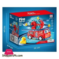 Toys Kids Fire Rail Car Duck With Swivel Slide Toy With Music Lights Electric Car For Kids