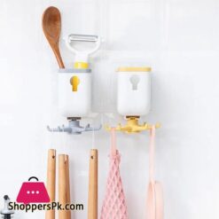 Wall-Mounted Self Adhesive Storage Holder With 360 Degree Rotating Hooks Hanger Bathroom Utensils Kitchen Organizer Storage Box Wall Hook Kitchenware Storage Rack 8 Wall Mounted Self Adhesive Storage Holder With 360 Degree Rotating Hooks Hanger Bathroom Utensils Kitchen Organizer Storage Box Wall Hook Kitchenware Storage Rack