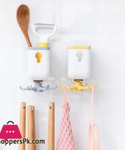 Wall-Mounted Self Adhesive Storage Holder With 360 Degree Rotating Hooks Hanger Bathroom Utensils Kitchen Organizer Storage Box Wall Hook Kitchenware Storage Rack 8 Wall Mounted Self Adhesive Storage Holder With 360 Degree Rotating Hooks Hanger Bathroom Utensils Kitchen Organizer Storage Box Wall Hook Kitchenware Storage Rack